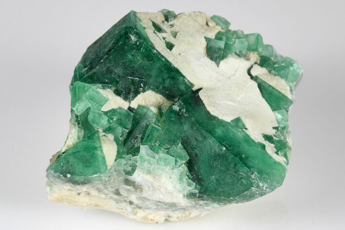 Green, Fluorescent, Cubic Fluorite Crystals - Madagascar #183902